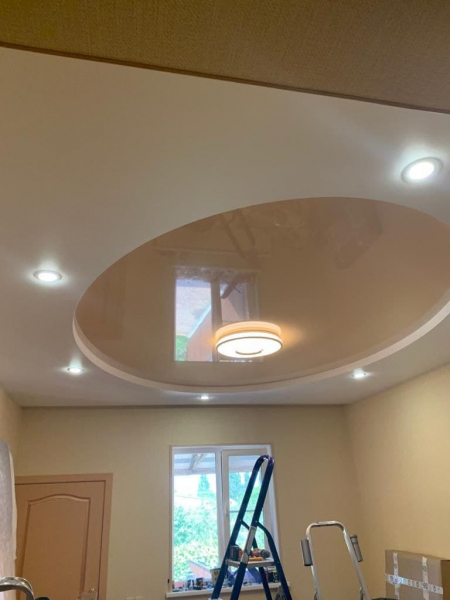 Фото двухеровневых потолков