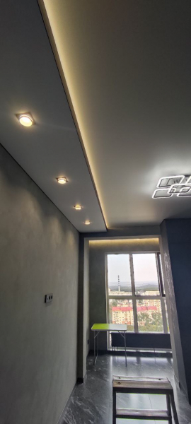 Фото многоуровневого натяжного потолка