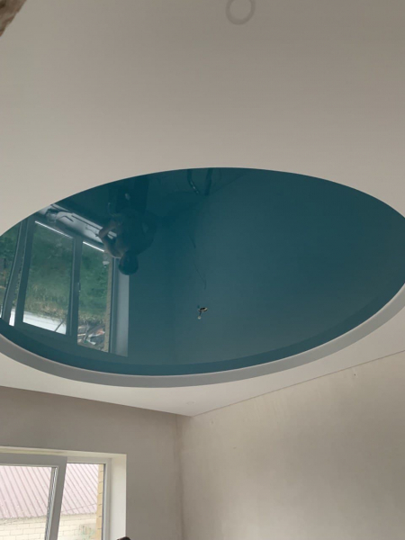 Фото двухуровневого натяжного потолка